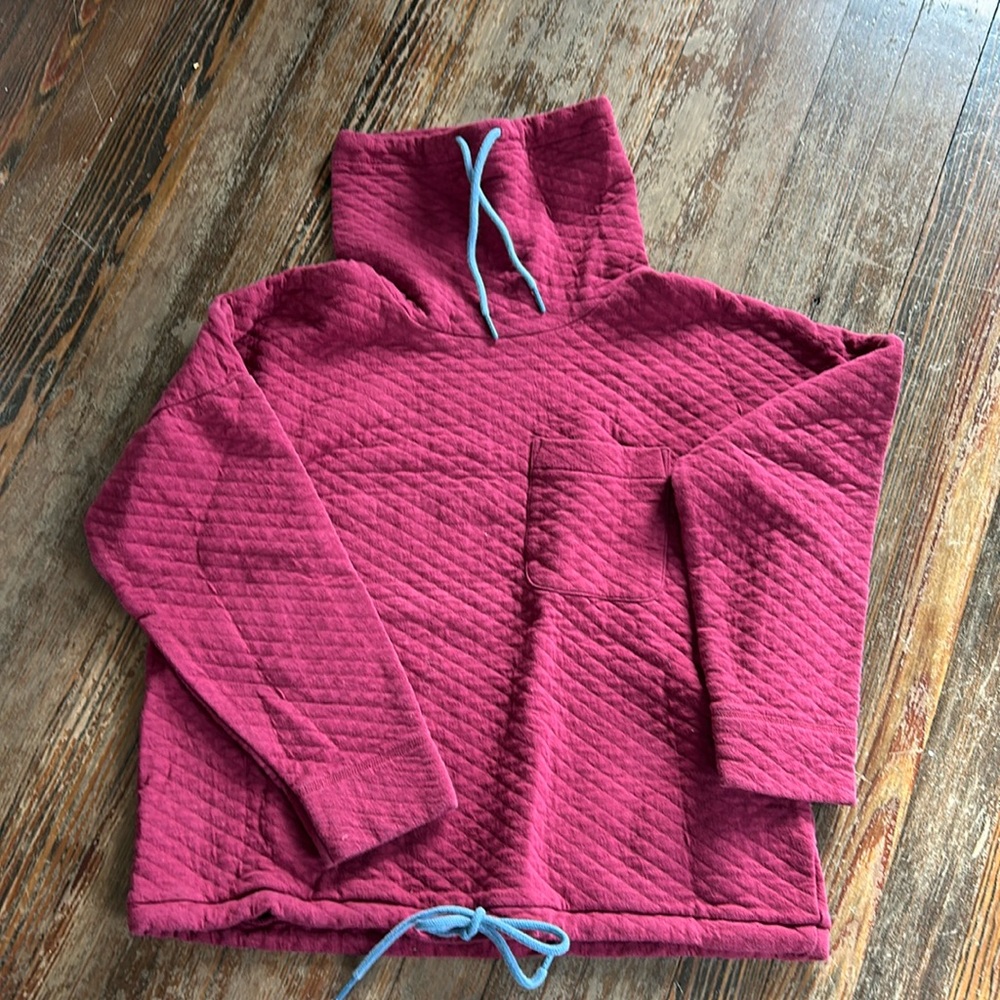 United by blue funnel neck quilted sweatshirt